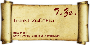 Trinkl Zsófia névjegykártya