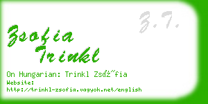 zsofia trinkl business card